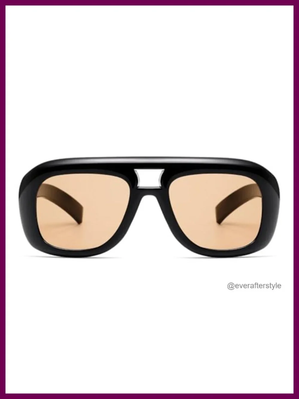 Oversized Aviator Sunglasses UV400 Protection Retro Trendy Square Frame